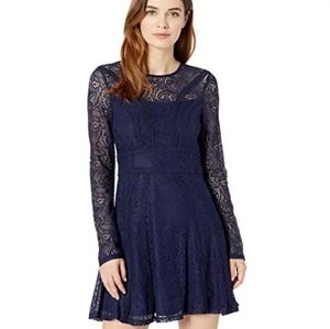 Bardot navy blue lace dress